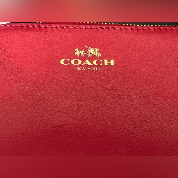 Coach Leather Wristlet in Red - Picture 2 of 11